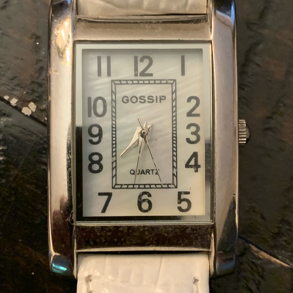 Women’s Gossip Watch - Two Piece White Leather Band White Face GSP172B 187 PC21